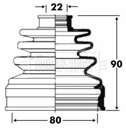 BORG & BECK gofruotoji membrana, kardaninis velenas BCB2814